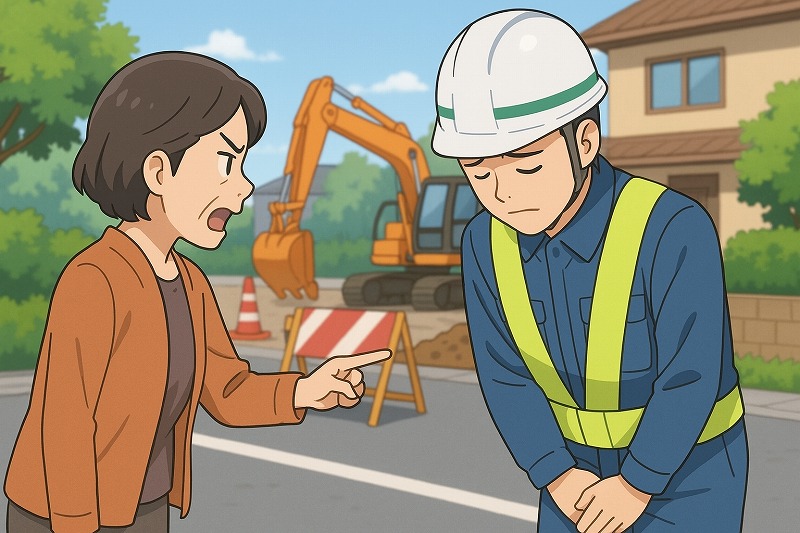 道路工事の警備員が受けるクレームとは